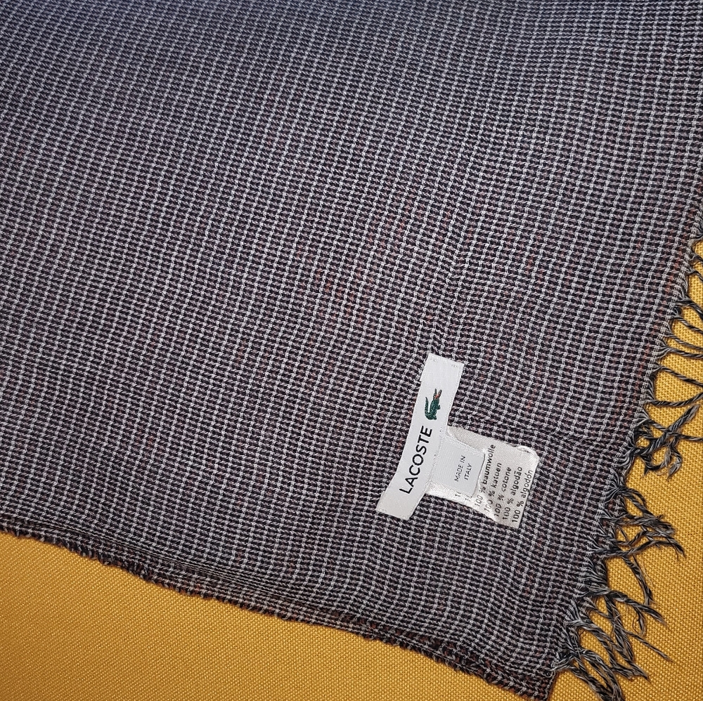 Lacoste cotton oblong scarf
